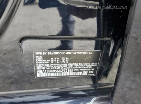 WBA13BK05MCF75185 2021 BMW M5 Black Vista del compartimento del motor
