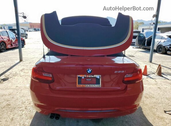WBA1K9C56GV322033 2016 BMW 2 SERIES Red Rear view