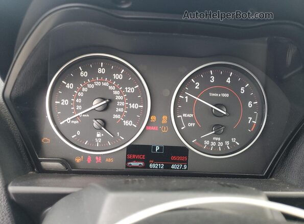 WBA1L9C5XGV325904 2016 BMW 2 SERIES Silver ხელსაწყოთა პანელის ხედი
