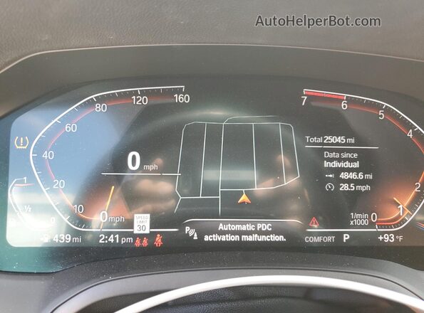 WBA23AT03MCH08412 2021 BMW 4 SERIES Black Սարքավորումների վահանակի տեսք
