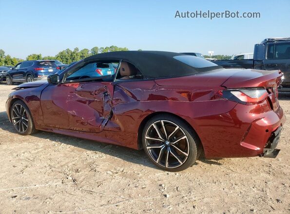 WBA23AT0XPCL16545 2023 BMW 4 SERIES Maroon Задня ліва чверть