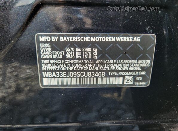 WBA33EJ09SCU83468 2025 BMW 7 SERIES Black 