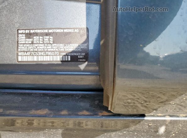 WBA4F7C53HG786070 2017 BMW 4 SERIES Charcoal Engine compartment view