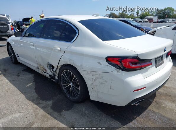 WBA53BH01MWX05211 2021 BMW 5 SERIES White Հետևի ձախ