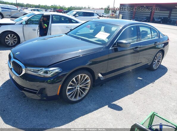 WBA53BJ00MWX27839 2021 BMW 5 SERIES Black Передня ліва чверть