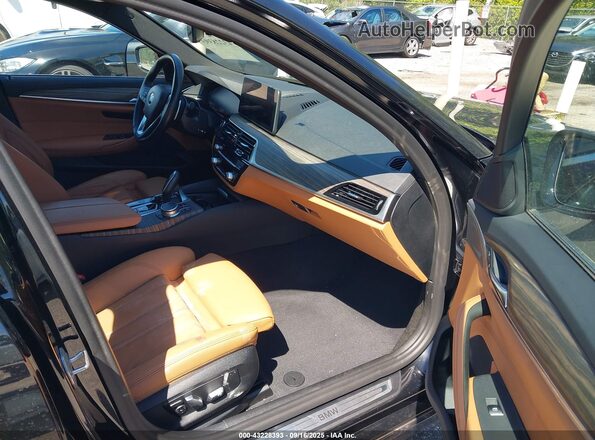 WBA53BJ00MWX27839 2021 BMW 5 SERIES Black Вид салону спереду