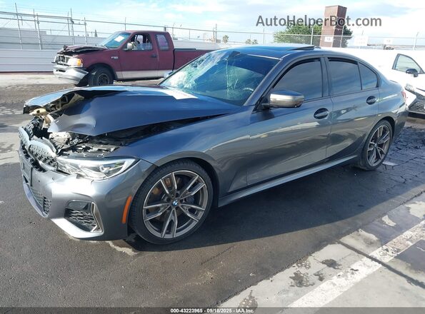 WBA5U7C01LFH31200 2020 BMW 3 SERIES Gray Առջևի ձախ երեք քառորդ տեսարան