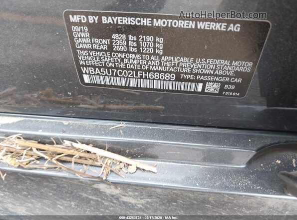 WBA5U7C02LFH68689 2020 BMW 3 SERIES Gray Widok komory silnika