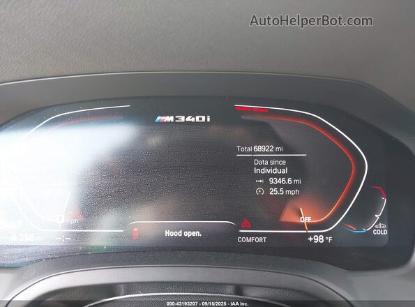 WBA5U7C04LA232191 2020 BMW 3 SERIES Blue Հետևի նստատեղերի տեսք