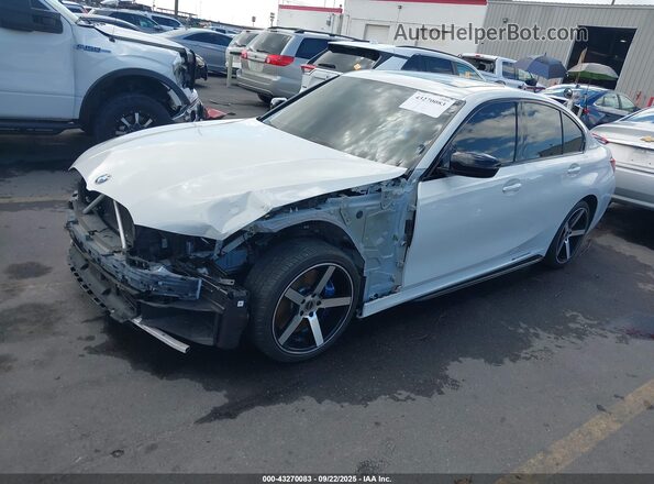 WBA5U7C06NFM32494 2022 BMW 3 SERIES White Առջևի ձախ երեք քառորդ տեսարան