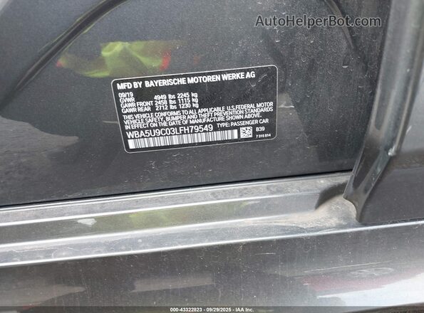 WBA5U9C03LFH79549 2020 BMW 3 SERIES Черный Вид подкапотного пространства