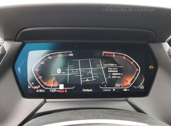 WBA73AK03N7K44729 2022 BMW 2 SERIES Gray Vista del cuadro de instrumentos