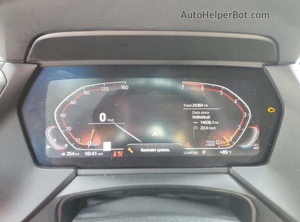 WBA73AK07L7F98155 2020 BMW 2 SERIES Blue Instrument cluster view