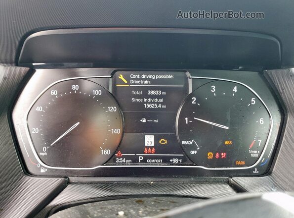 WBA73AK0XM7H05121 2021 BMW 2 SERIES White Вид щитка приладів