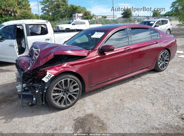 WBA7T2C06LCD39135 2020 BMW 7 SERIES Red Przód lewy
