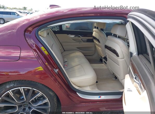 WBA7T2C06LCD39135 2020 BMW 7 SERIES Red Widok naklejki z numerem VIN