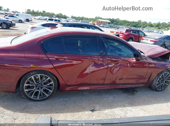 WBA7T2C06LCD39135 2020 BMW 7 SERIES Red Widok wnętrza z tyłu