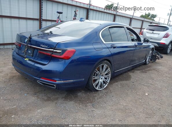 WBA7U2C03NCK86374 2022 BMW 7 SERIES Blue უკანა მარჯვენა