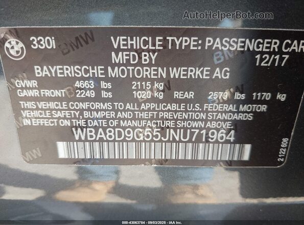 WBA8D9G55JNU71964 2018 BMW 7 SERIES Gray 