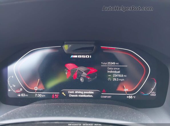 WBAGV8C07PCK50254 2023 BMW M8 Black Հետևի նստատեղերի տեսք
