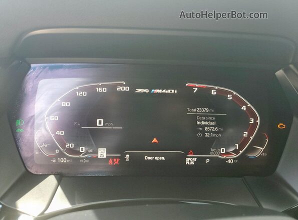 WBAHF9C03LWW40848 2020 BMW Z4 Black Widok zestawu wskaźników