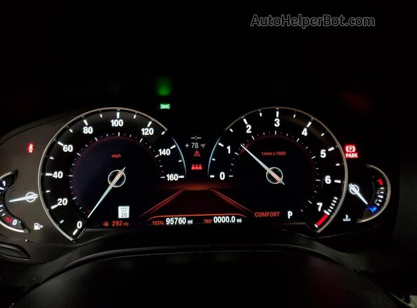 WBAJA5C57KWW25692 2019 BMW 5 SERIES Silver Вид щитка приладів