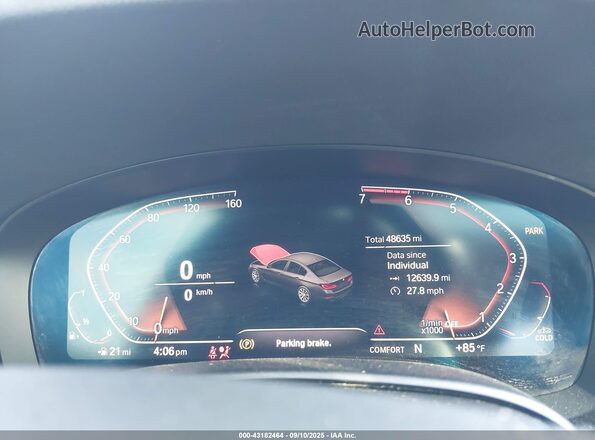 WBAJR7C05LCE49613 2020 BMW 5 SERIES Black Widok tylnych siedzeń