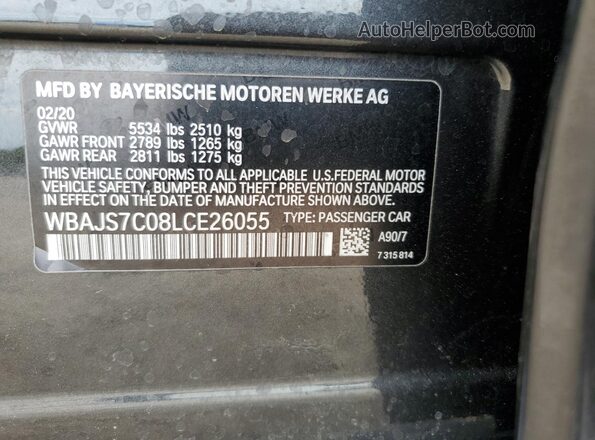 WBAJS7C08LCE26055 2020 BMW M5 Черный Вид подкапотного пространства