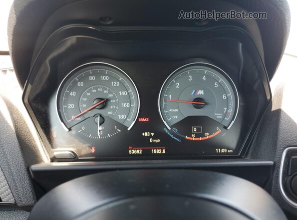 WBS1H9C51HV786567 2017 BMW M2 Blue Instrument cluster view