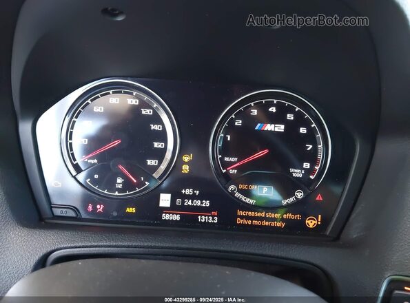 WBS2U7C01L7E29334 2020 BMW M2 Silver Вид задніх сидінь