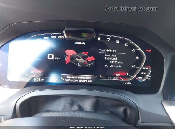 WBS33AZ06MCH33151 2021 BMW M4 Синий Вид задних сидений
