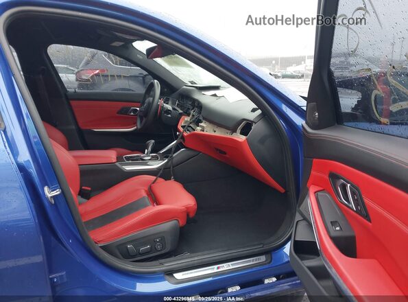 WBS43AY01RFS51955 2024 BMW M3 Blue Front interior view