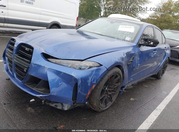 WBS43AY01RFS51955 2024 BMW M3 Blue Front left