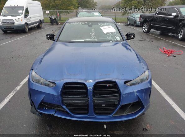 WBS43AY01RFS51955 2024 BMW M3 Blue Front view
