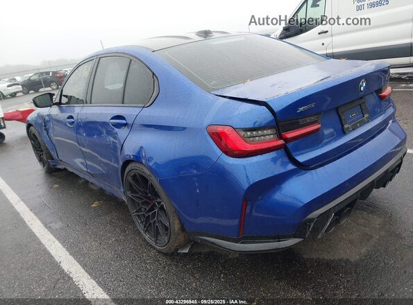 WBS43AY01RFS51955 2024 BMW M3 Blue Rear left