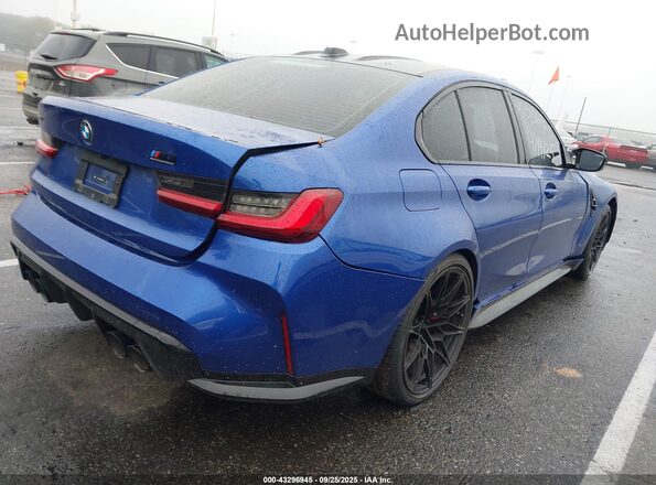 WBS43AY01RFS51955 2024 BMW M3 Blue Rear right