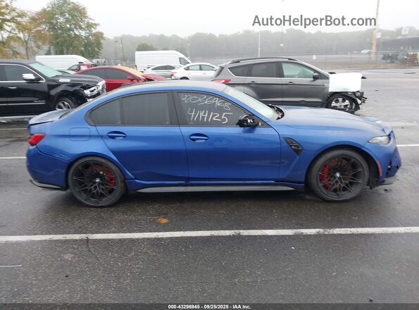 WBS43AY01RFS51955 2024 BMW M3 Blue Rear interior view