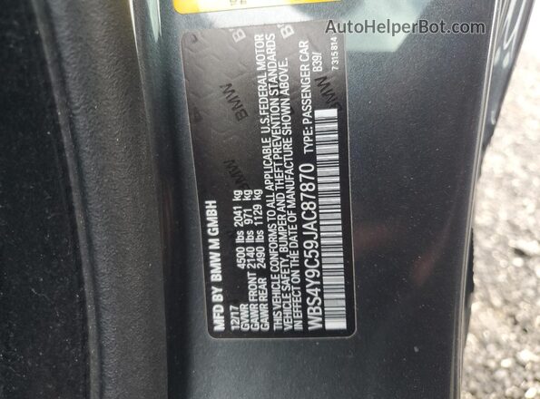 WBS4Y9C59JAC87870 2018 BMW M4 Gray 