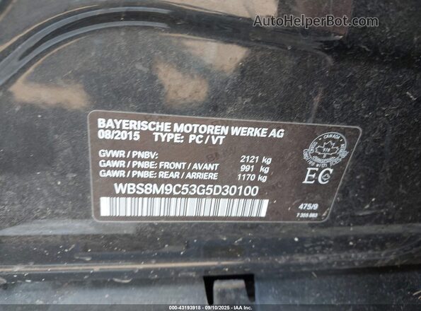 WBS8M9C53G5D30100 2016 BMW M3 Red Vista del compartimento del motor