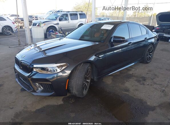 WBSJF0C55KB448339 2019 BMW M5 Gray Առջևի ձախ երեք քառորդ տեսարան