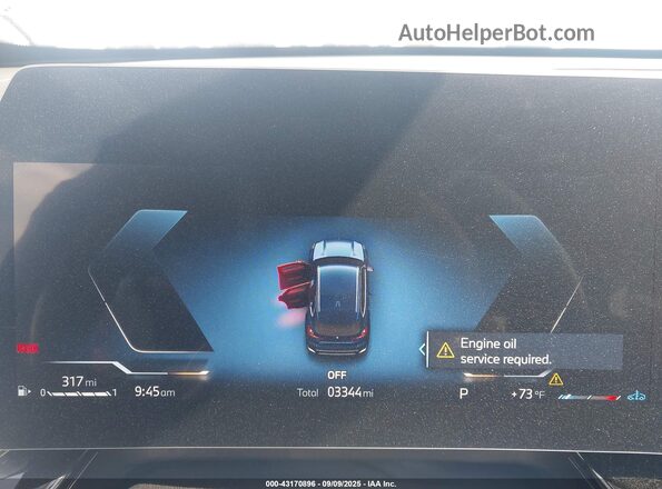 WBX73EF06R5Z79567 2024 BMW X1 Blue Rear seats view