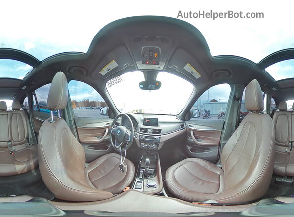 WBXHT3C36G5E47257 2016 BMW X1 Белый Панорамный вид салона 360°