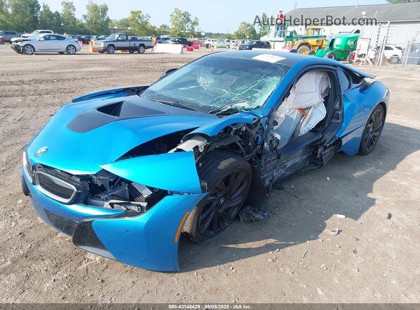 WBY2Z2C56GV675333 2016 BMW I8 Blue წინა მარცხენა ხედი სამი მეოთხედიდან