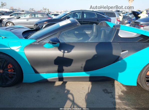 WBY2Z6C51KVG97923 2019 BMW I8 Blue Rear interior view