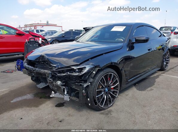 WBY33AW06RFS58100 2024 BMW I4 Black Առջևի ձախ երեք քառորդ տեսարան