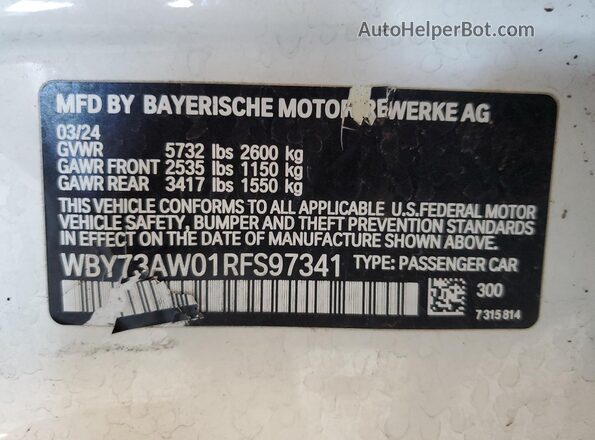 WBY73AW01RFS97341 2024 BMW I4 Белый 