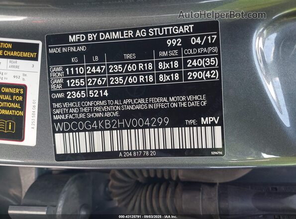 WDC0G4KB2HV004299 2017 MERCEDES-BENZ GLC 300 Gray Engine compartment view