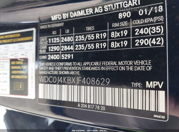 WDC0J4KBXJF408629 2018 MERCEDES-BENZ GLC 300 COUPE Blue Շարժիչի բաժամունքի տեսք