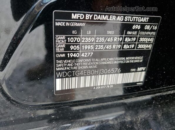 WDCTG4EB0HJ306576 2017 MERCEDES-BENZ GLA Black 