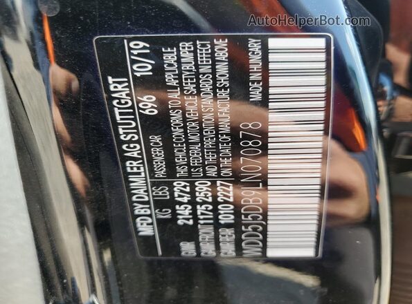 WDD5J5DB9LN070878 2020 MERCEDES-BENZ CLA-CLASS Black 